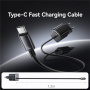 USAMS CC261 sada adaptéra s portom USB-C a integrovaného kábla USB-C - 20W - 1,2 m - tmavo šedá