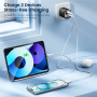 Toocki TCT33 GaN rýchlonabíjací adaptér s displejom a portami USB-C / USB-A - 33W - čierny