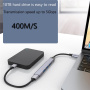 4v1 mini hub - 3x USB-A 2.0 / USB-A 3.0 na USB-C - sivý