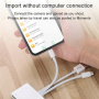 NK-1032 Pro 5v1 redukcia s čítačkou kariet - slot na SD / TF kartu / Lightning / 2x USB-A na USB-C / Lightning / USB-A - biela