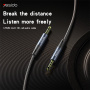 Yesido YAU43 audio kábel - 3,5 mm jack na 3,5 mm jack - 1 m - čierny