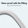 WEKOME WDC-21 opletený nabíjací a dátový kábel - USB-C na Lightning - 1 m - fialový