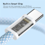 ENKAY opletený nabíjací a dátový kábel - USB-C na Lightning - 1 m - biely