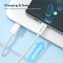 ENKAY opletený nabíjací a dátový kábel - USB-C na Lightning - 1 m - biely
