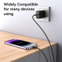 Yesido CA189 opletený nabíjací a dátový kábel - USB-C na Lightning - 1,2 m - čierny