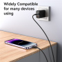 Yesido CA193 opletený nabíjací a dátový kábel - USB-C na Lightning - 3 m - čierny