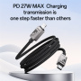 Yesido CA195 opletený nabíjací a dátový kábel - USB-C na Lightning - 1,2 m - tmavo šedý