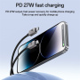 Yesido CA195 opletený nabíjací a dátový kábel - USB-C na Lightning - 1,2 m - tmavo šedý