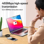 Yesido CA195 opletený nabíjací a dátový kábel - USB-C na Lightning - 1,2 m - tmavo šedý