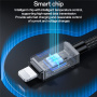 Yesido CA195 opletený nabíjací a dátový kábel - USB-C na Lightning - 1,2 m - tmavo šedý