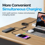 JOYROOM S-A21 3v1 univerzálny opletený nabíjací kábel - USB-C na USB-C / Lightning / micro USB - 1,2 m - čierny