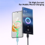 ESSAGER ES-X46 opletený nabíjací a dátový kábel - USB-A na USB-C - 1 m - modrý