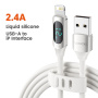 Toocki TQ-X55 nabíjací a dátový kábel - USB-A na Lightning - 1 m - biely