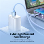 Toocki TQ-X55 nabíjací a dátový kábel - USB-A na Lightning - 1 m - biely