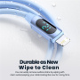 Toocki TQ-X55 nabíjací a dátový kábel - USB-A na Lightning - 1 m - biely