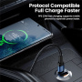 Toocki TQ-CC34A mini autonabíjačka s portami USB-C / USB-A - 30W - čierna