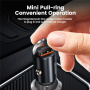 Toocki TQ-CC34A mini autonabíjačka s portami USB-C / USB-A - 30W - čierna