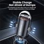Toocki TQ-CC34A mini autonabíjačka s portami USB-C / USB-A - 30W - čierna