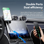 ESSAGER ES-CC15 mini autonabíjačka s portami USB-C / USB-A - 45W - tmavo sivá