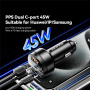ESSAGER FSJ-008 autonabíjačka s displejom a portami 2x USB-C / USB-A - 105W - hnedá