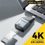 ESSAGER ES-OTG22 video redukcia - HDMI na USB-C - tmavo šedá