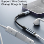 Yesido YAU37 audio redukcia - 3,5 mm jack na Lightning - čierna