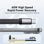 ESSAGER ES-YP25 2v1 audio a nabíjacia redukcia - 3,5 mm jack / USB-C na USB-C - sivá