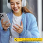 ESSAGER ES-YP25 2v1 audio a nabíjacia redukcia - 3,5 mm jack / USB-C na USB-C - sivá