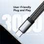 ESSAGER ES-YP25 2v1 audio a nabíjacia redukcia - 3,5 mm jack / USB-C na USB-C - sivá