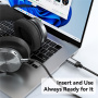ESSAGER ES-YP22 audio kábel - 3,5 mm jack na Lightning - 1 m - čierny