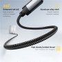 ESSAGER ES-YP22 audio kábel - 3,5 mm jack na Lightning - 1 m - čierny