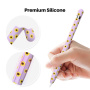 AhaStyle silikónový obal so vzorom slnečníc pre Apple Pencil 1. generácie - fialový
