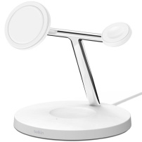 Belkin BOOST CHARGE™ PRO MagSafe 3v1 (Qi2) nabíjacia stanica pre iPhone / Apple Watch / AirPods - biela