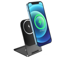 Swissten ultratenký skladací magnetický bezdrôtový stojan pre iPhone - 15W - čierny