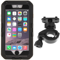 Vodovzdorné puzdro s&nbsp;otočným držiakom na bicykel pre iPhone 6 Plus / 6S Plus - čierne