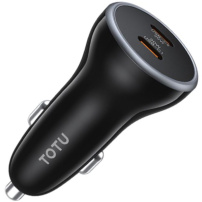 TOTUDESIGN CC-6 autonabíjačka s portami 2x USB-C - 60W - čierna