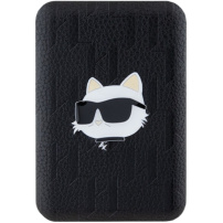 Karl Lagerfeld Embossed Choupette Head powerbanka MagSafe s portom USB-C - 5 000 mAh - čierna