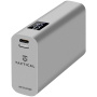Tactical EDC Brick powerbanka z nehrdzavejúcej ocele s portami USB-C / USB-A - 9 600 mAh - strieborná