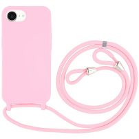 Ochranný kryt so šnúrkou pre iPhone 16e / 17e - ružový