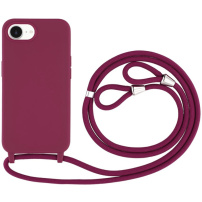 Ochranný kryt so šnúrkou pre iPhone 16e / 17e - vínový
