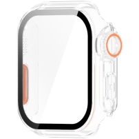 Púzdro v štýle Watch Ultra s tvrdeným sklom pre Apple Watch 46mm - mliečne