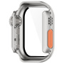 Púzdro v štýle Watch Ultra s tvrdeným sklom pre Apple Watch 46mm - strieborné
