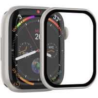 Rurihai tvrdené sklo s plastovým rámčekom pre Apple Watch 41mm - starlight
