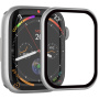 Rurihai tvrdené sklo s plastovým rámčekom pre Apple Watch 41mm - strieborné
