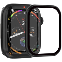 Rurihai tvrdené sklo s plastovým rámčekom pre Apple Watch 40mm - čierne
