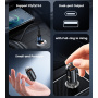 Toocki TQ-CC34A mini autonabíjačka s portami USB-C / USB-A - 30W - čierna