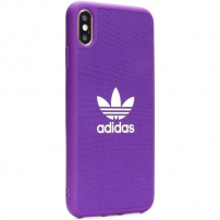 ADIDAS originálny kryt z tvrdého plastu pre iPhone XS Max – fialový