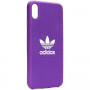ADIDAS originálny kryt z tvrdého plastu pre iPhone XS Max – fialový