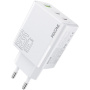 WEKOME WP-U66 GaN rýchlonabíjací adaptér s portami 2x USB-C / USB-A - 65W - biely