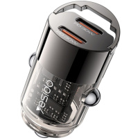 Yesido Y69 mini autonabíjačka s portami 2x USB-C - 60W - sivá